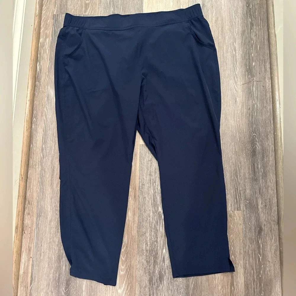Eddie Bauer navy track pants lightweight